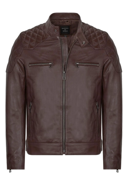 Erkek Biker Deri Ceket Çay